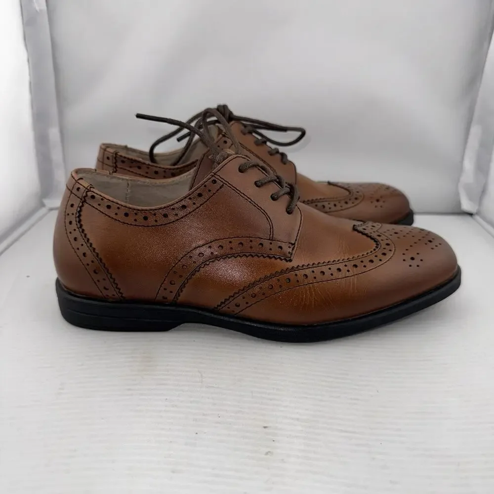 Florsheim Reveal Wingtip Jr Boys'‎ Toddler-Youth Oxford 2M Cognac Brown Tan